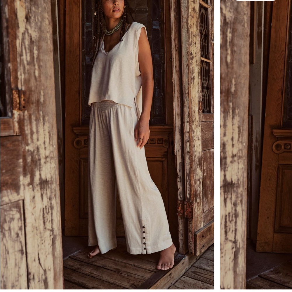 NWT Free People Keep It Cool Set, color Salt, size Medium.